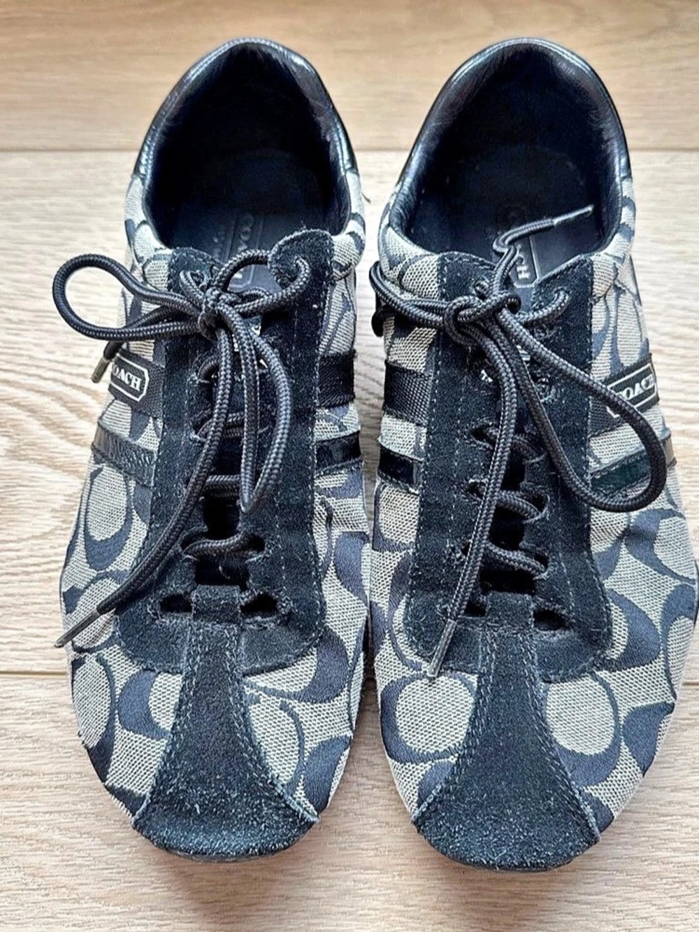 Coach Barrett Signature Canvas Sneakers Black & Gray US 8.5 M